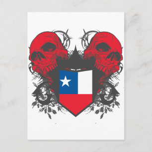 Chile Skulls Postcard
