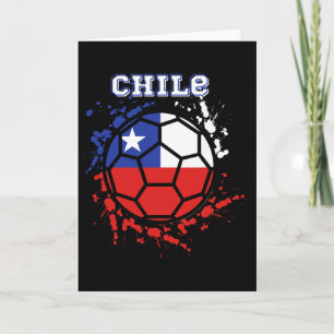 Chile Soccer Chilean Flag Futbol Fan Jersey Card