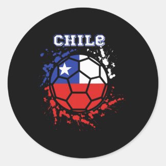 Chile Soccer Chilean Flag Futbol Fan Jersey Classic Round Sticker