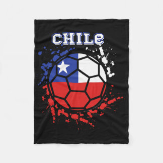 Chile Soccer Chilean Flag Futbol Fan Jersey Fleece Blanket