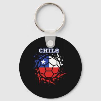 Chile Soccer Chilean Flag Futbol Fan Jersey Key Ring