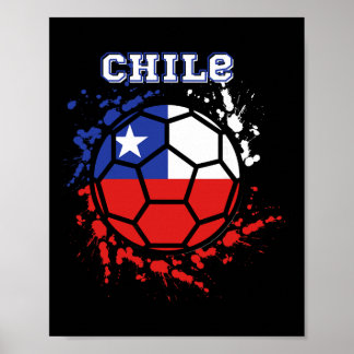 Chile Soccer Chilean Flag Futbol Fan Jersey Poster