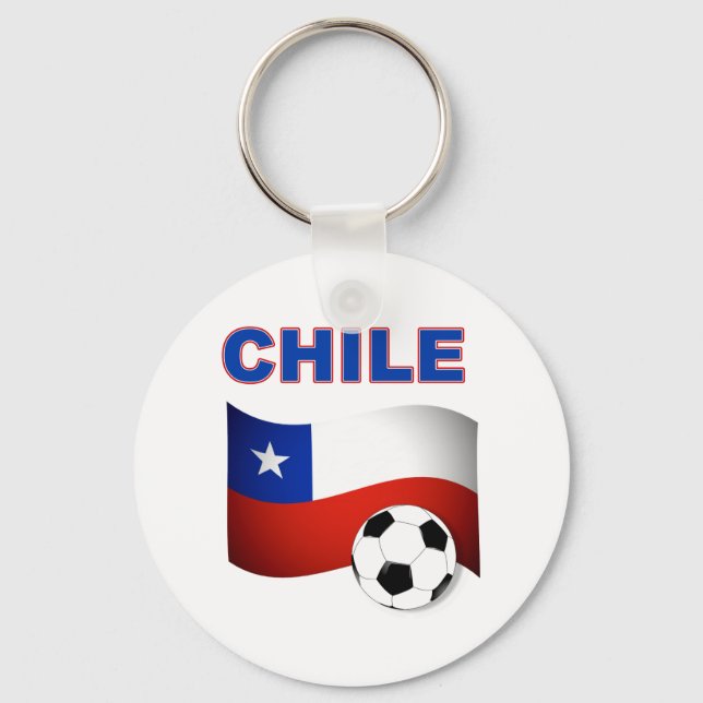 chile soccer football key ring (Front)