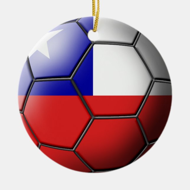 Chile Soccer Ornament (Front)