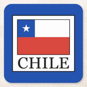 Chile Square Paper Coaster