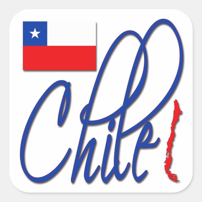 Chile Square Sticker (Front)