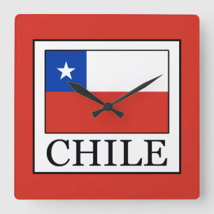 Chile Square Wall Clock