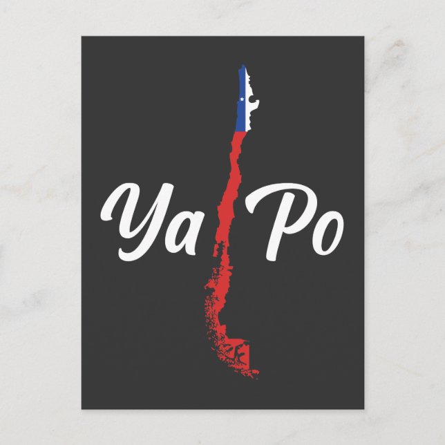 Chile Ya Po South America Map Chilean Flag Postcard (Front)