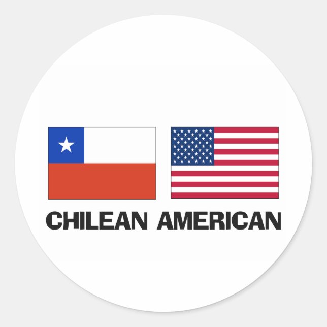 Chilean American Classic Round Sticker (Front)