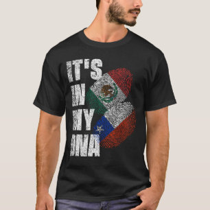 Chilean And Mexican DNA Flag Mix Heritage T-Shirt