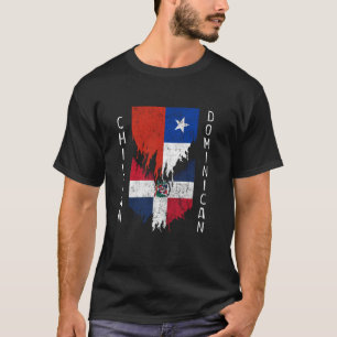 Chilean Dominican Flags Ripped Torn Chile Dominica T-Shirt