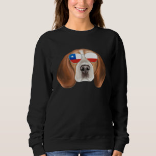 Chilean Flag Beagle Dog Chile Pocket Sweatshirt