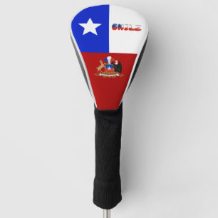 Chilean flag-coat of arms golf head cover