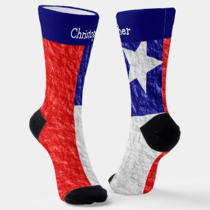 Chilean Flag Design Socks