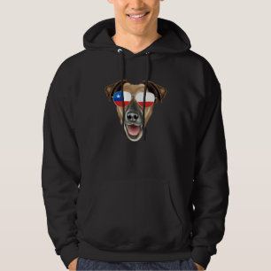 Chilean Flag Smooth Fox Terrier Dog Chile Pocket Hoodie