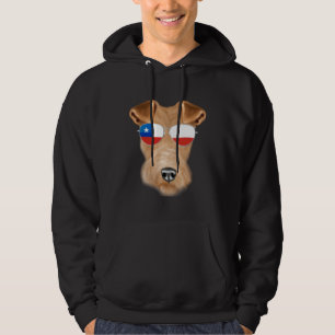 Chilean Flag Wire Fox Terrier Dog Chile Pocket Hoodie