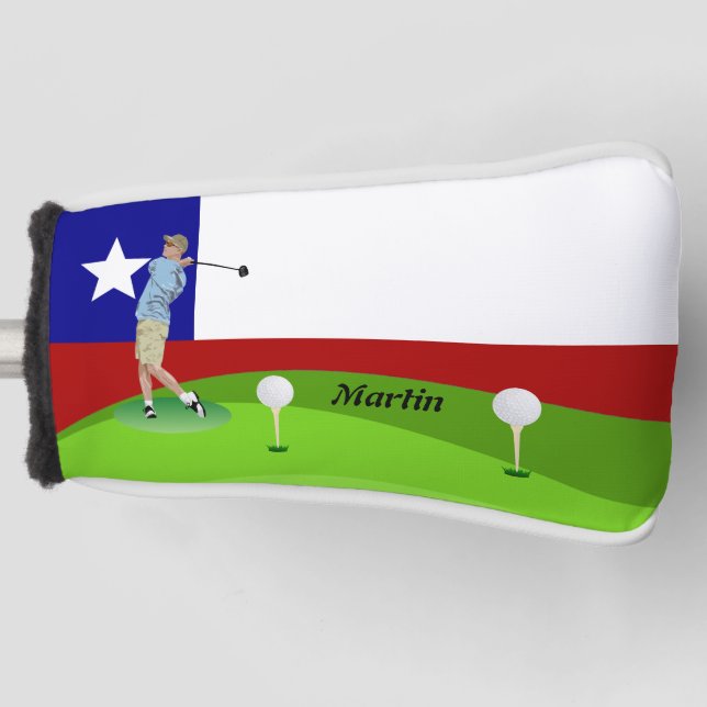 Chilean golfer golf head cover (Front)