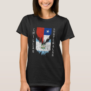 Chilean Guatemalan Flags Ripped Torn Chile Guatema T-Shirt