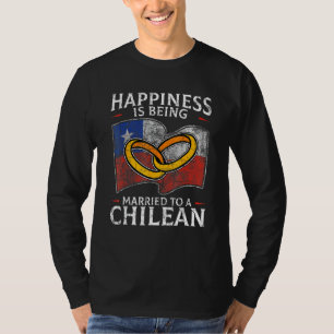 Chilean Marriage Chile Married Flag Wedded Culture T-Shirt
