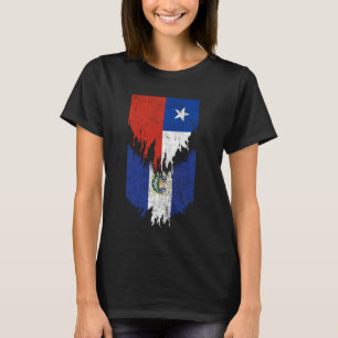 Chilean Salvadorian Flags Ripped Torn Chile El Sal T-Shirt