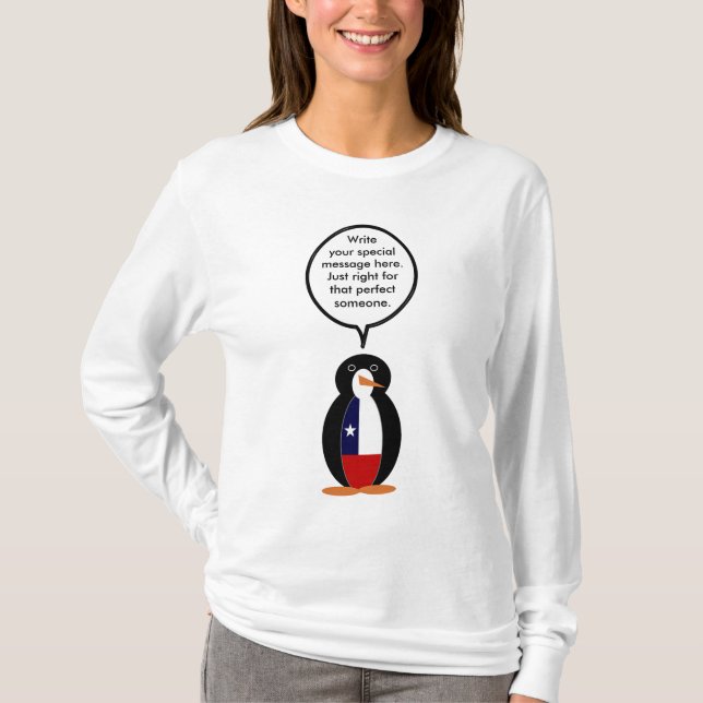 Chilean Talking Ms. Penguin Personalised T-Shirt (Front)