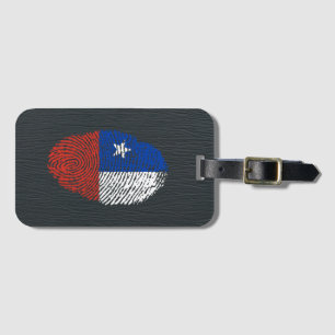 Chilean touch fingerprint flag luggage tag