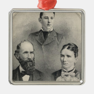 Chiles family portraits metal tree decoration