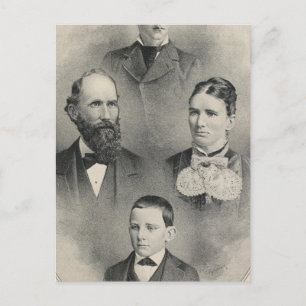 Chiles family portraits postcard