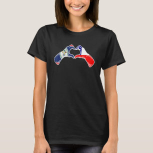 Chili Belize Flag Chilean Belizean Heart T-Shirt