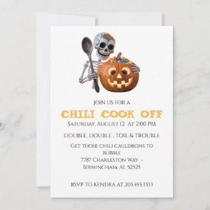  Chili Cook Off Halloween Invitation