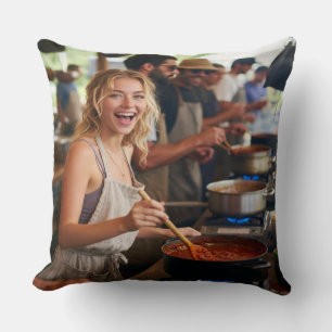 Chili Cook Off Photo Customize Cushion