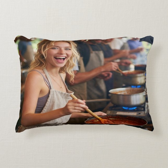 Chili Cook Off Photo Customize Decorative Cushion (Front)