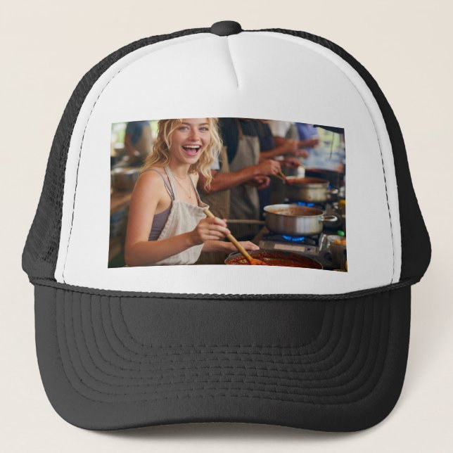 Chili Cook Off Photo Customize Trucker Hat (Front)