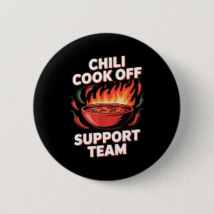 Chili cook off support team spicy lover squad - 6 cm round badge