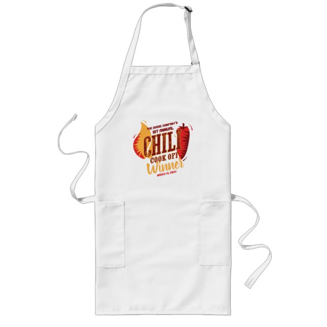 Chili Cook Off Winner | Corporate Party Cookout Long Apron (Front)