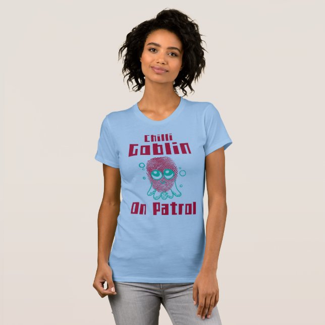 Chili Goblin On Patrol Curry Lover T-Shirt (Front Full)