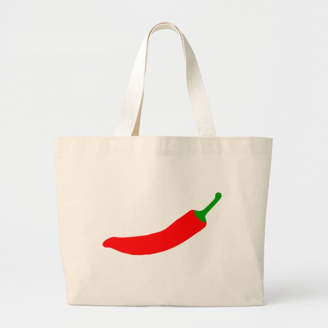 Chili Pepper Large Tote Bag (Front)