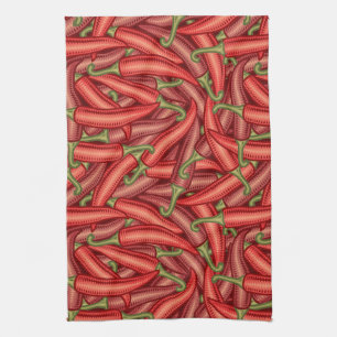 Chili Pepper Pattern Tea Towel