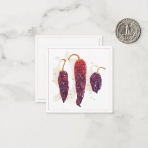 CHILI PEPPERS 2.5" Square Flat Card