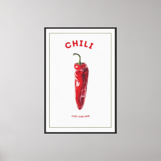 Chili red canvas print