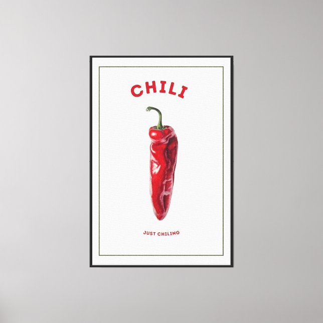 Chili red  canvas print (Front)