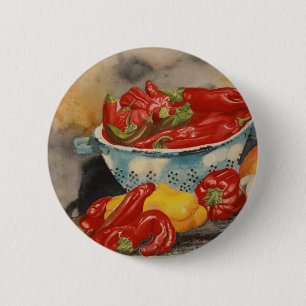 Chilies! 6 Cm Round Badge