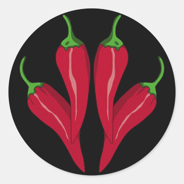 Chilies Classic Round Sticker (Front)