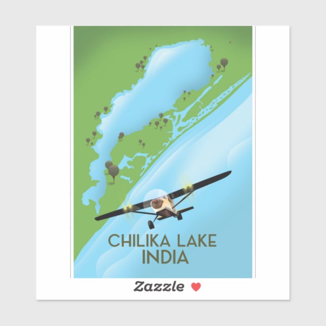 Chilika Lake India travel poster (Sheet)