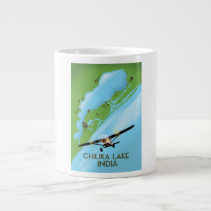 Chilika Lake India travel poster Large Coffee Mug