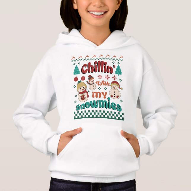 Chilin with my snowmies - Winter Wonderland Art (Front)