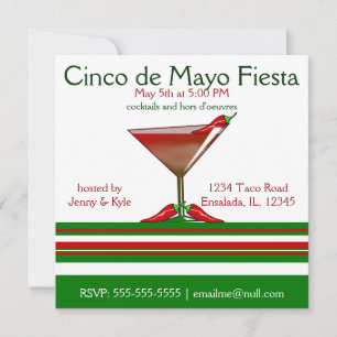 Chilitini Cinco de Mayo Fiesta Party Invitation