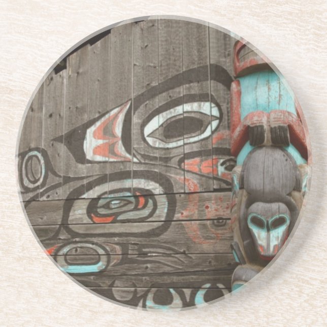Chilkat Tribal House Coaster (Front)