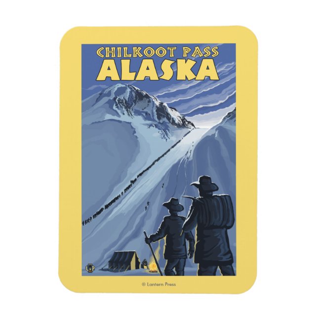 Chilkoot Pass, Alaska Gold Miners Magnet (Vertical)