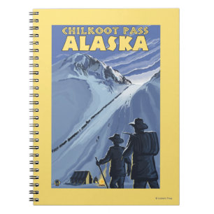 Chilkoot Pass, Alaska Gold Miners Spiral Notebook